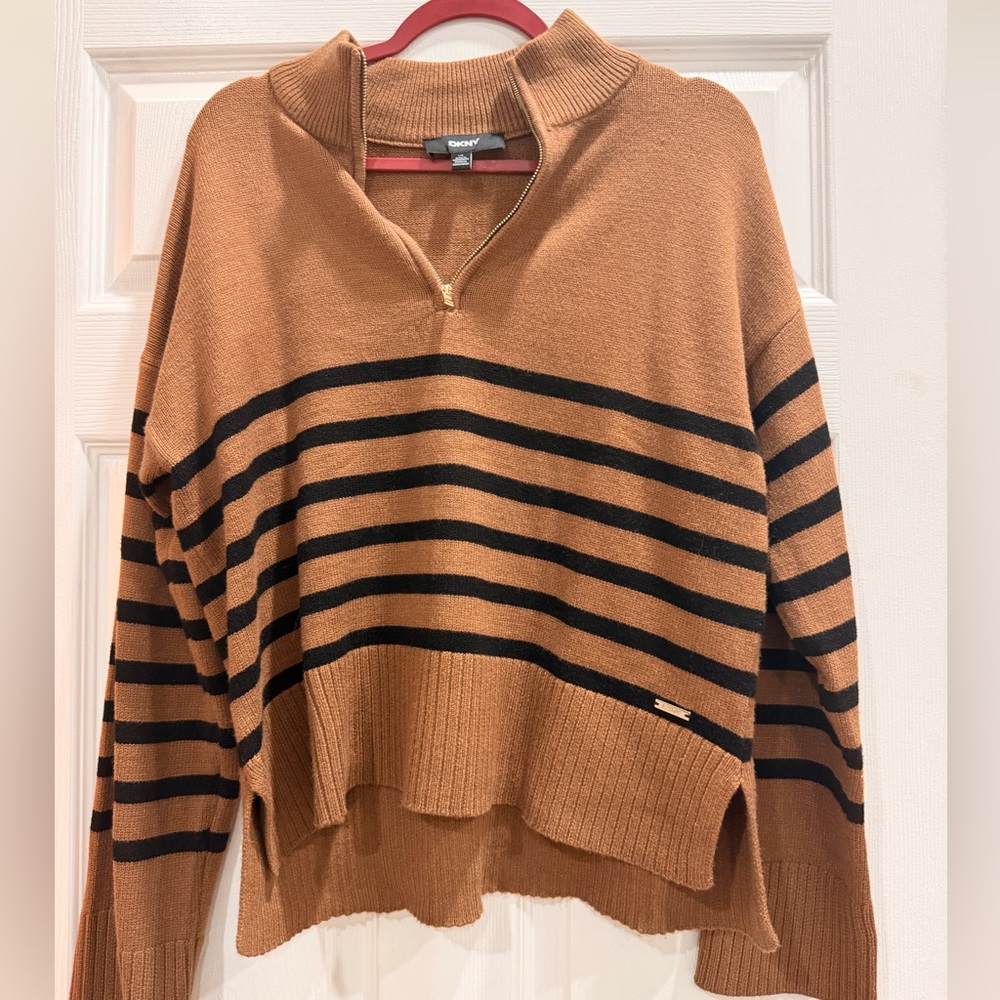 Dkny stripped quarter zip